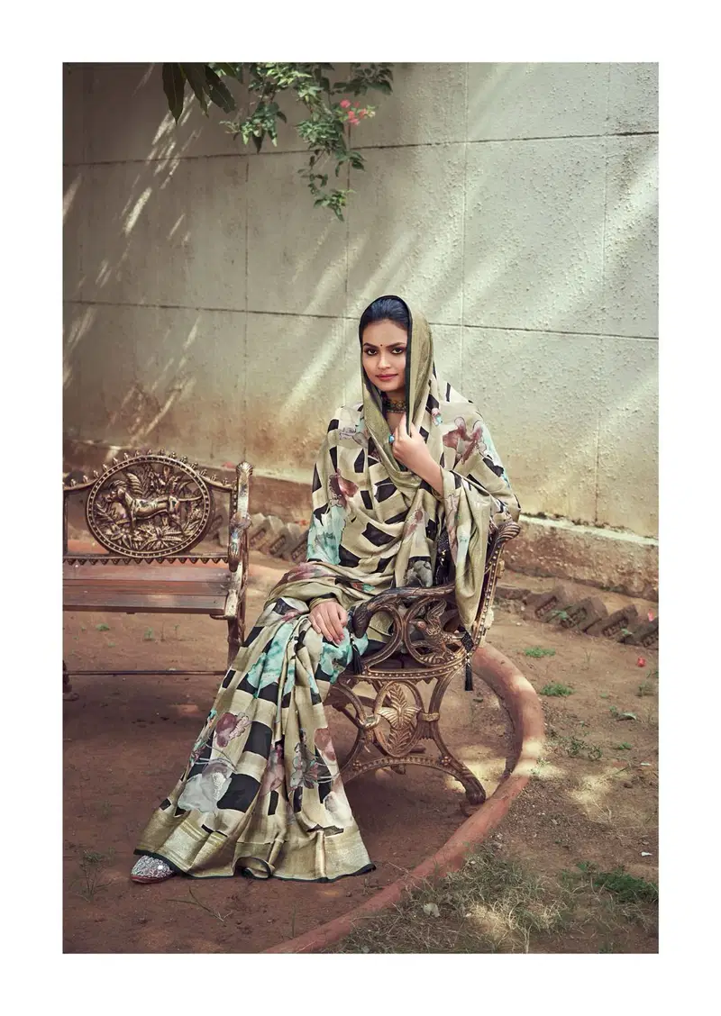 Saroj Vol 2 By Kashvi Moss Brasso Printed Designer Sarees Wholesale In India